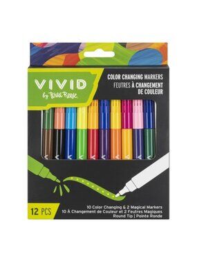 Vivid by Brea Reese® Color-Changing Markers, Bold Point, Assorted Colors, Pack o